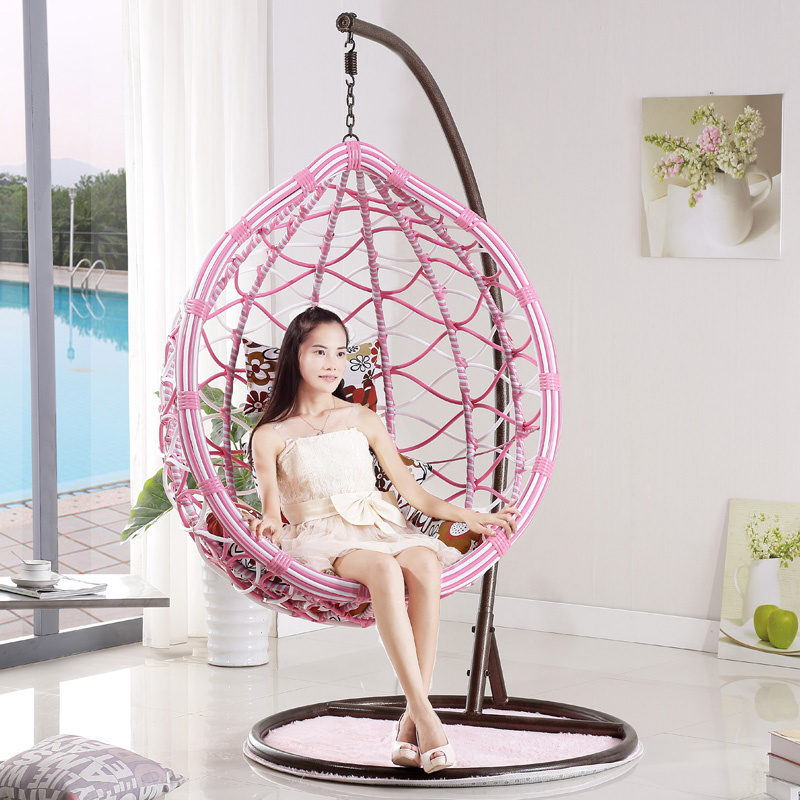 New Outdoor Swing, Rattan Furniture, Rattan Basket Rattan Hanging Swing Chair (D017)