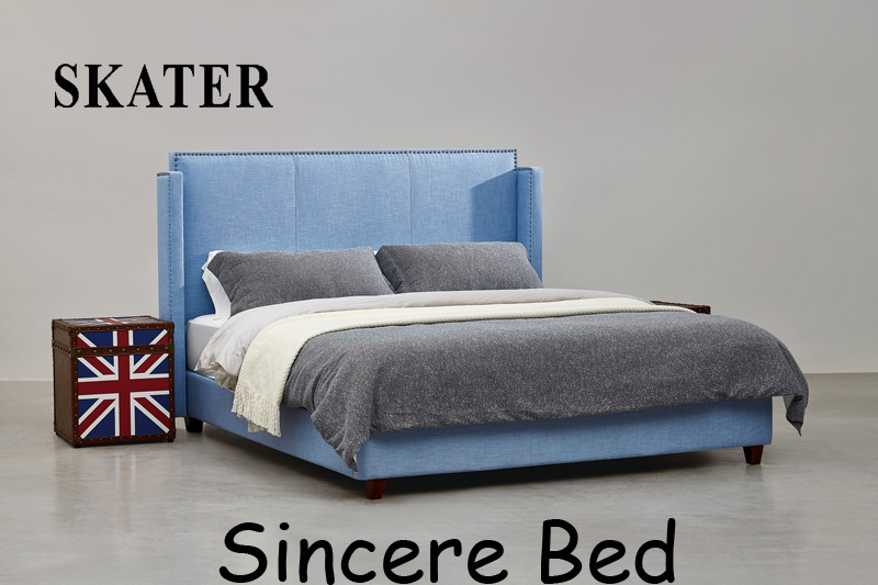 Sk19 American Style Bedroom Fabric Bed