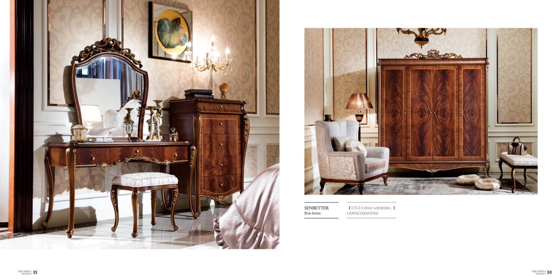 0070-2 Solid Wood Covered Luxury Veneer with Matt Painting Drawer Cabinet