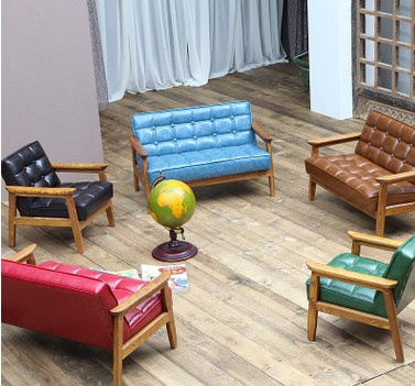 Single Person Sofa Fashion Contracted Solid Wood Children PU Leather Sofa (M-X3379)