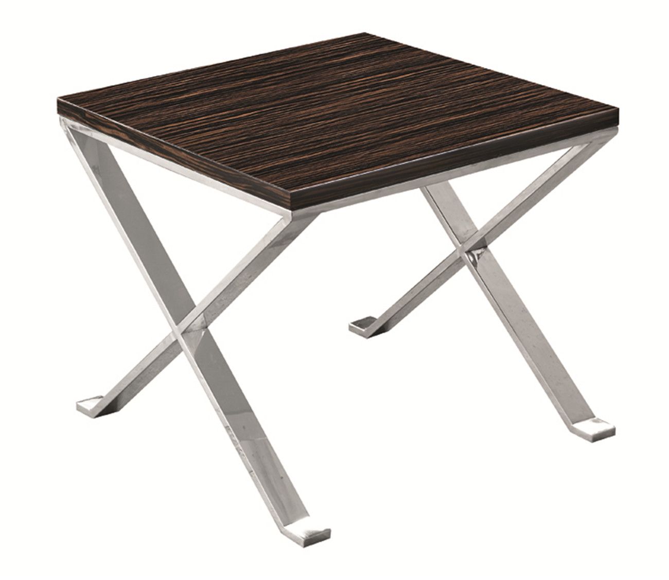 Modern Melamine Veneer Portable Metal Legs Tea Side Table