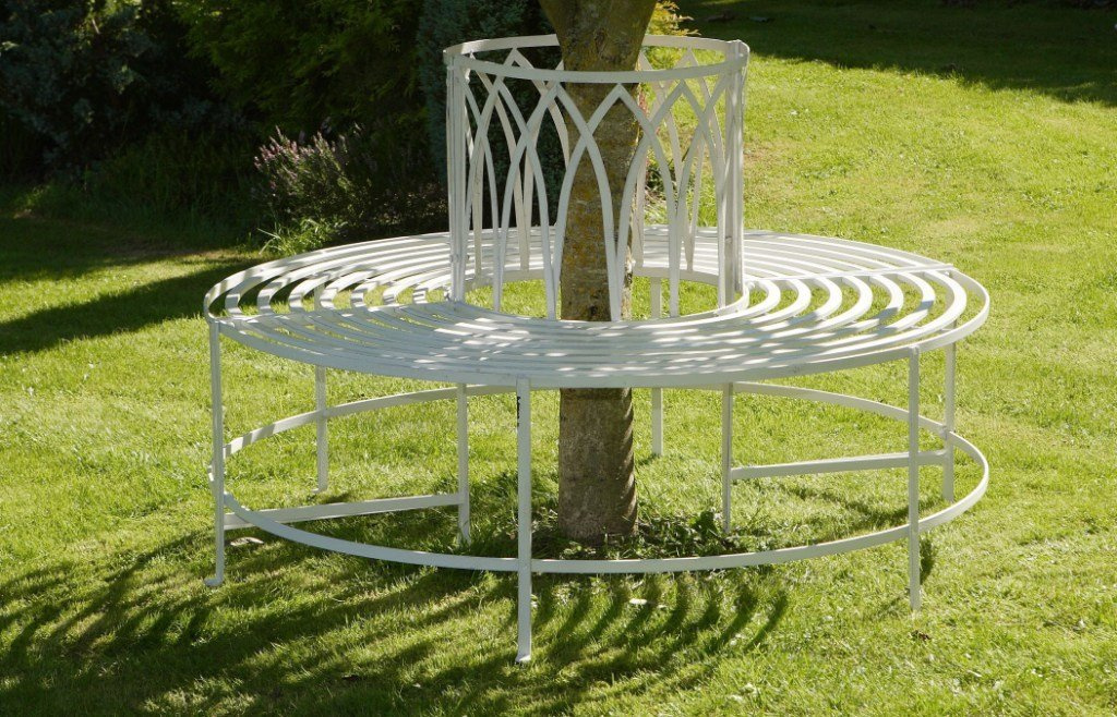 Exquisite Popular and Cheap Factory Sold Antique White Tree Bench