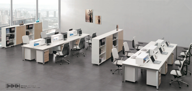 Modern Simple Staff Workstation Wooden Computer Table