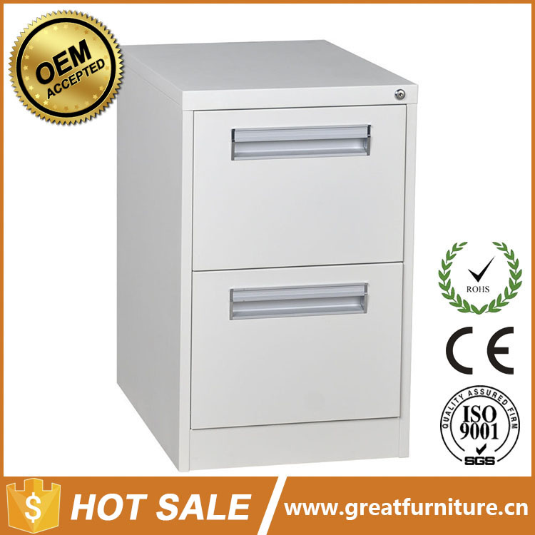 Steel Office Key Lock 2 Drawer A4 Metal Drawer Filing Cabinet