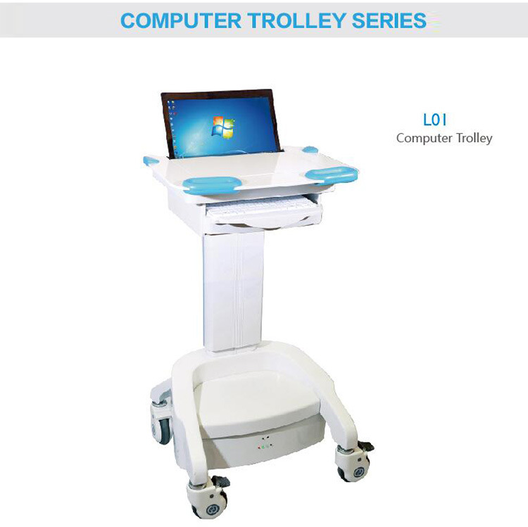 Hospital Monitor Computer ABS Trolley