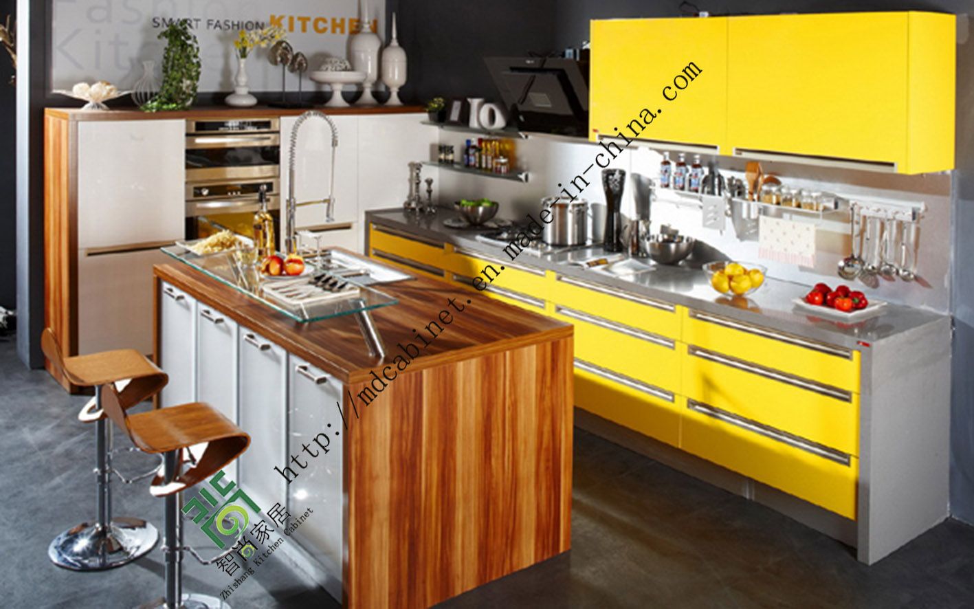 Modern Melamine 18 Thickness MDF Kitchen Cabinet