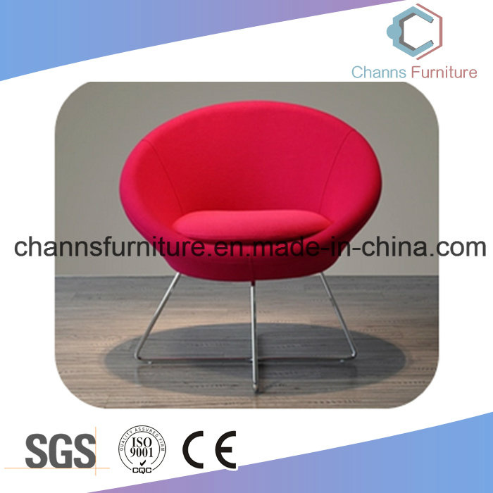 Modern Furniture Office Visitor Red Small Size Fabric Leisure Chair