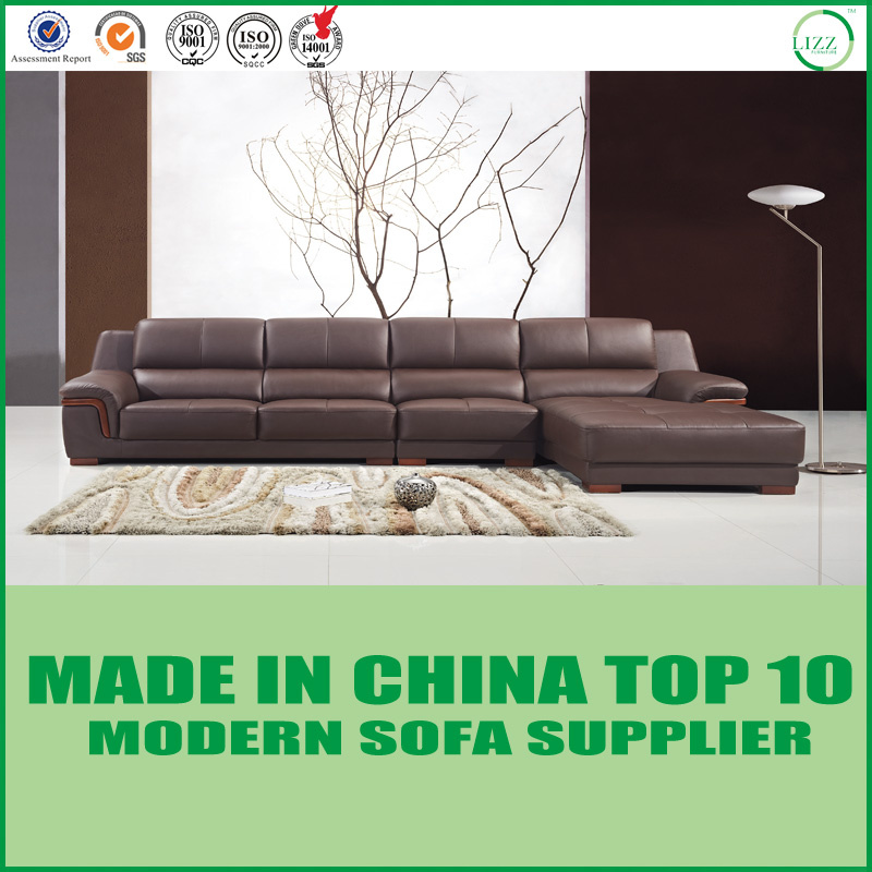European Modern L Shape Sectional Leather Sofa