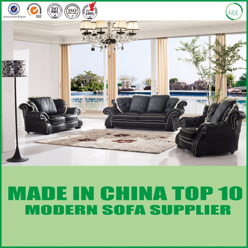 Classical Luxury Design Chesterfield Genuine Leather Sofa