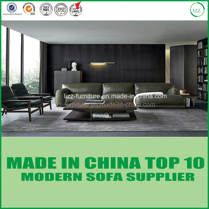 Modern Design Italy Genuine Leather Corner Sofa