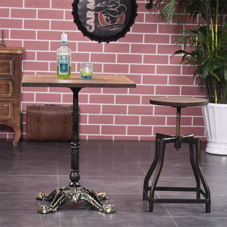 Special Hot Wooden Seat Adjustable Bar Stool (SP-MC050)