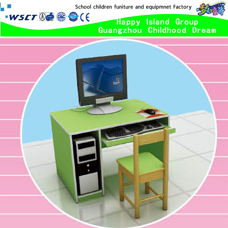 Kindergarten Furniture Wooden Kids Computer Table on Stock (HB-04101)