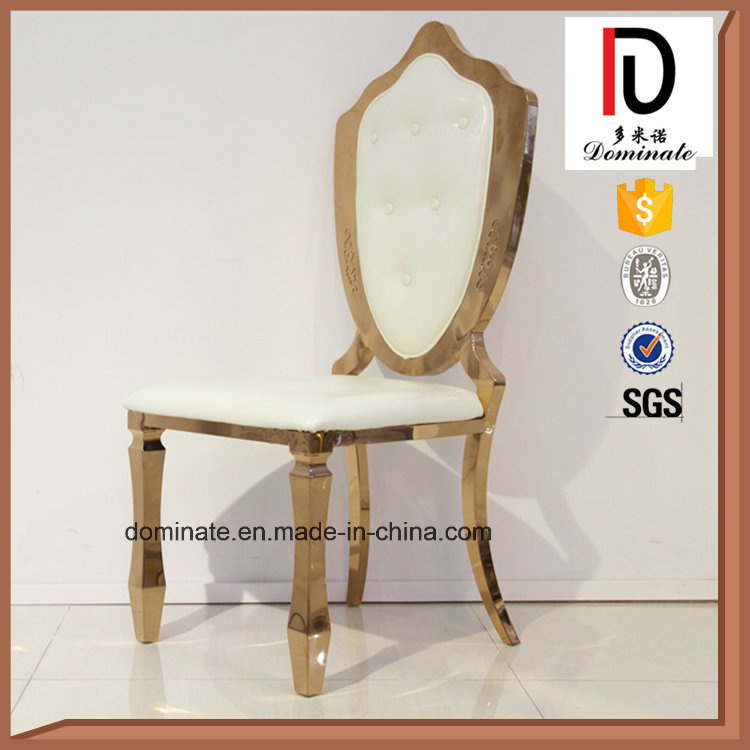 High End Royal King Throne High Back Rose Gold Stainless Steel Chair