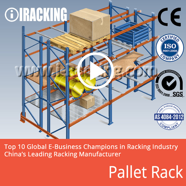Warehouse Storage Solution Pallet Racking System ISO Ce