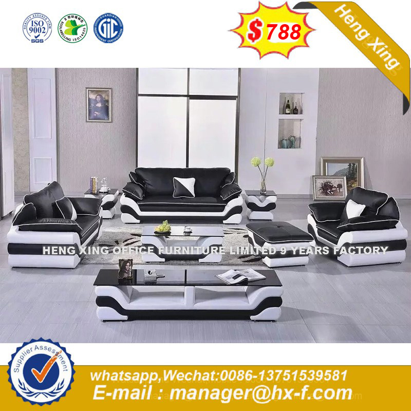 Modern Wooden Office Corner Leather Sofa (HX-8N2278)
