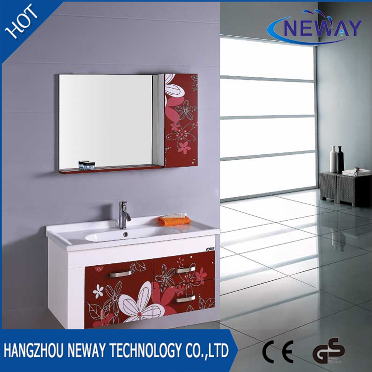 Modern Design Wall Bathroom Plastic Vanity Cabinet