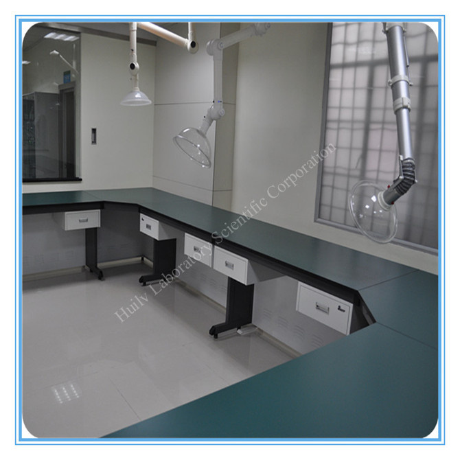White Epoxy Worktops Biology Computer Lab Table