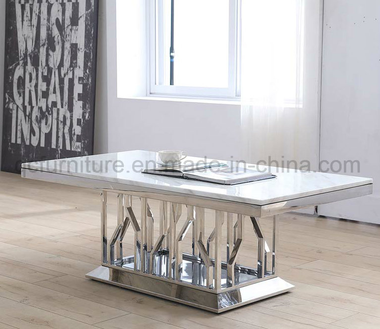 Marble Coffee Table Stainless Steel Table