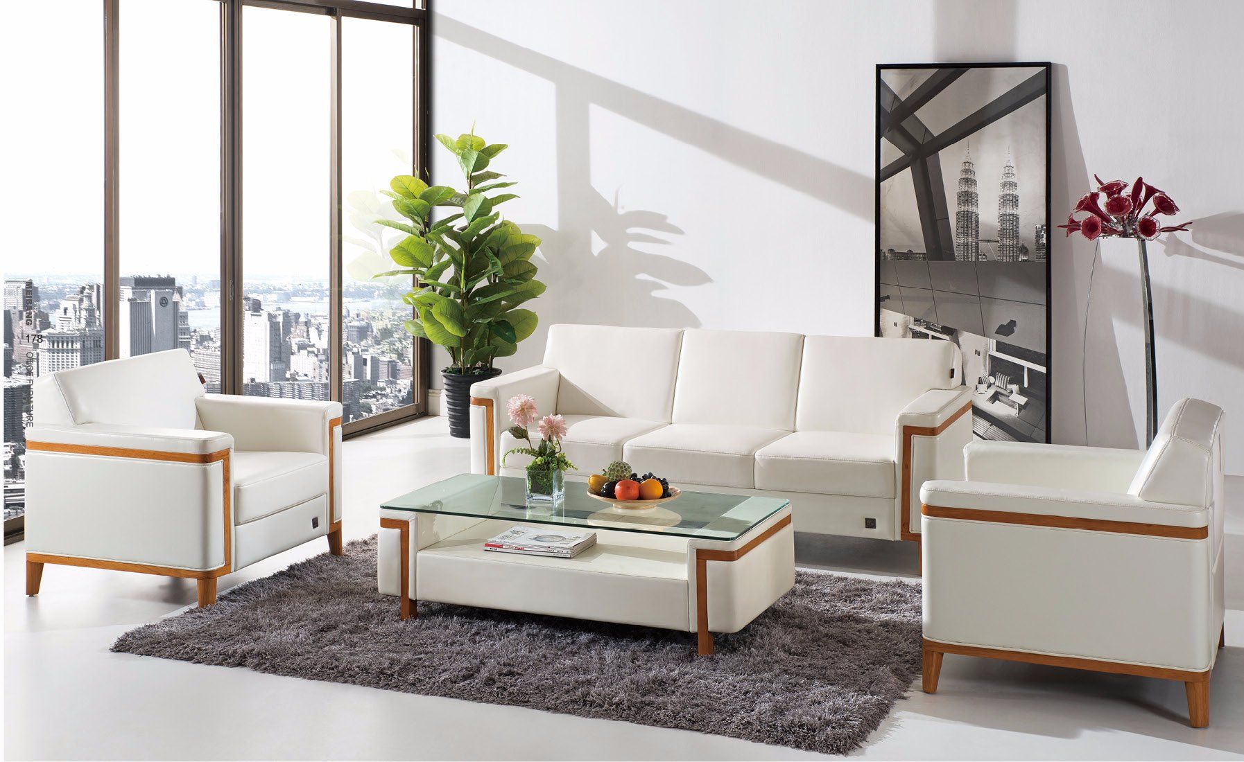 2018 Newest Nordic Modern PU Leather Sofa