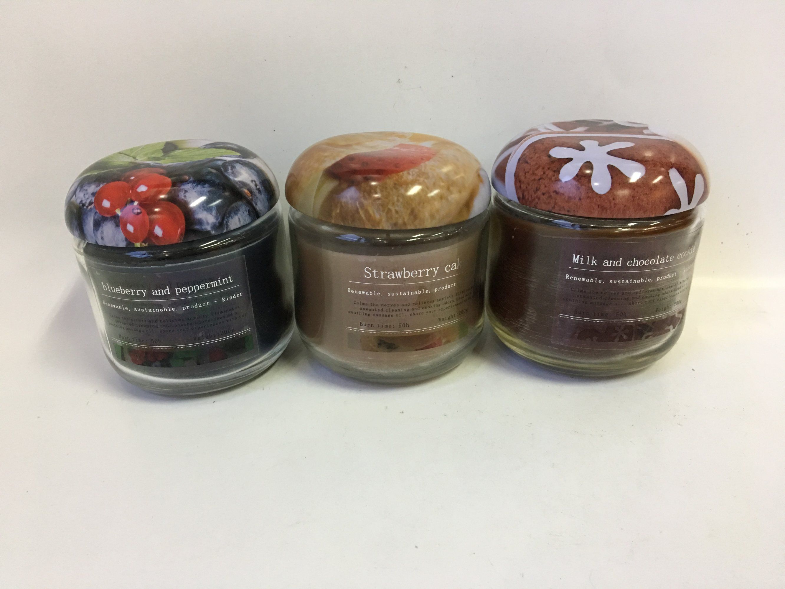 Colorful Scented Glass Jar Candle for Decoration and Festivals