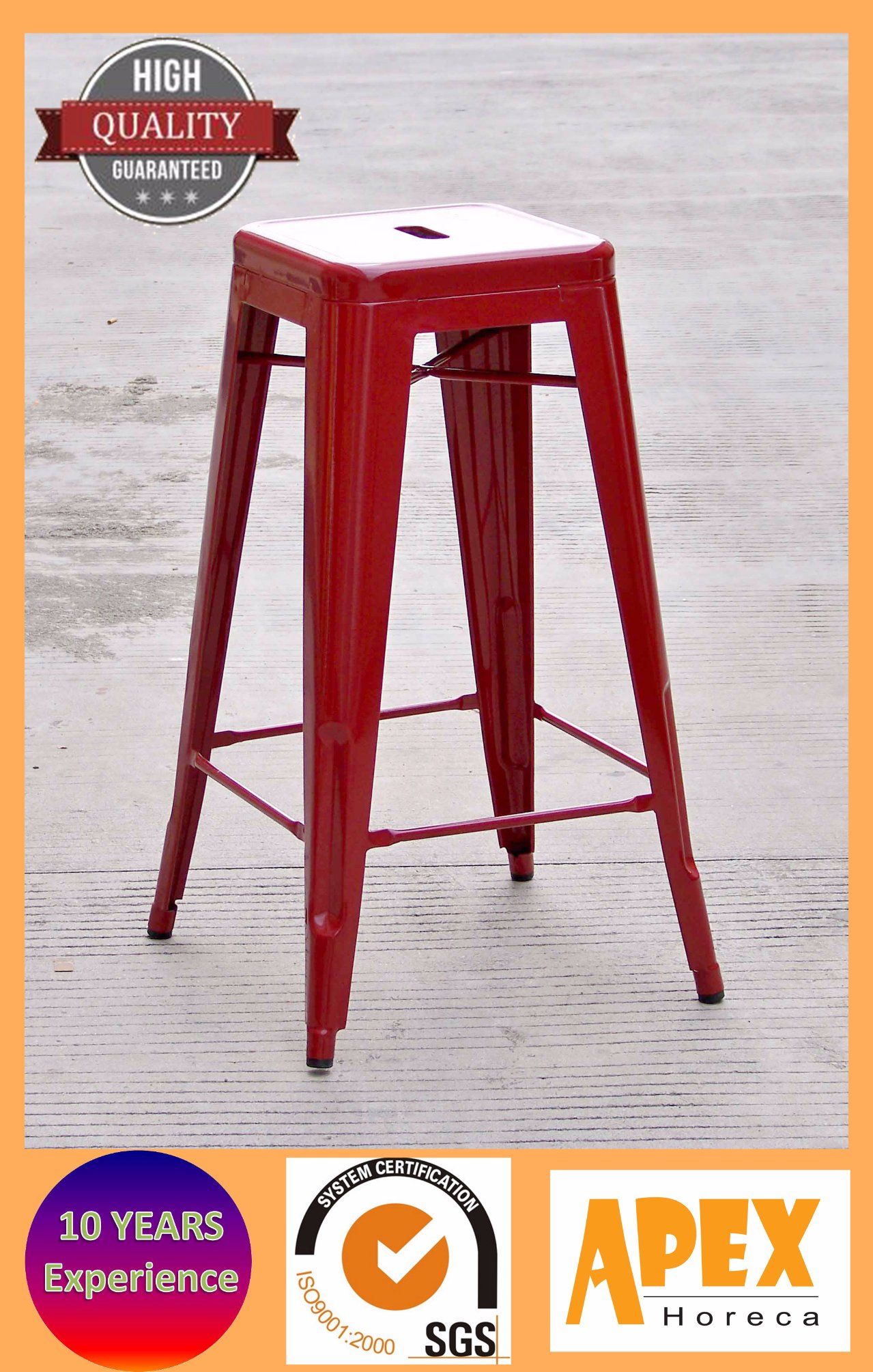 Tolix Bar Stool Restaurant Furniture Industrial Steel Antique Barstool