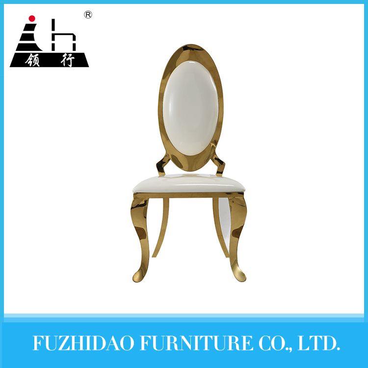 2017 Genuine Leather and Stainless Steel Dining Room Chair