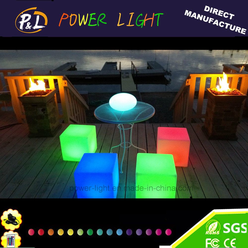 RGB 16 Colors Changing Illuminated Plastic LED Cube