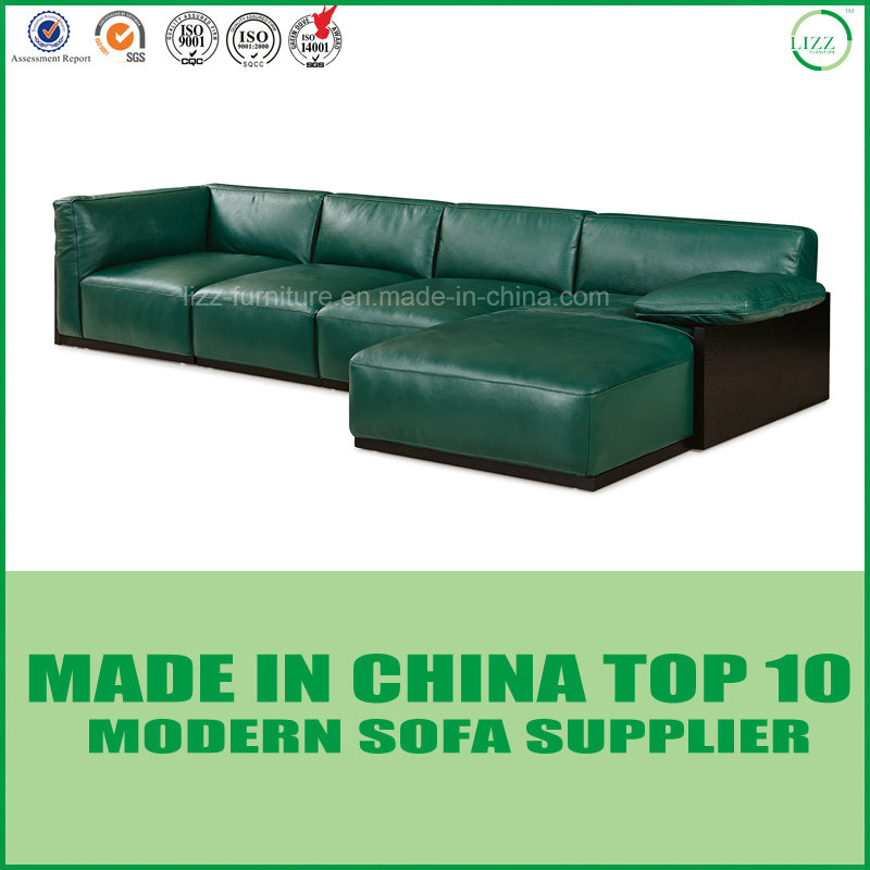 Wooden Office Home Leather Sofa Bed