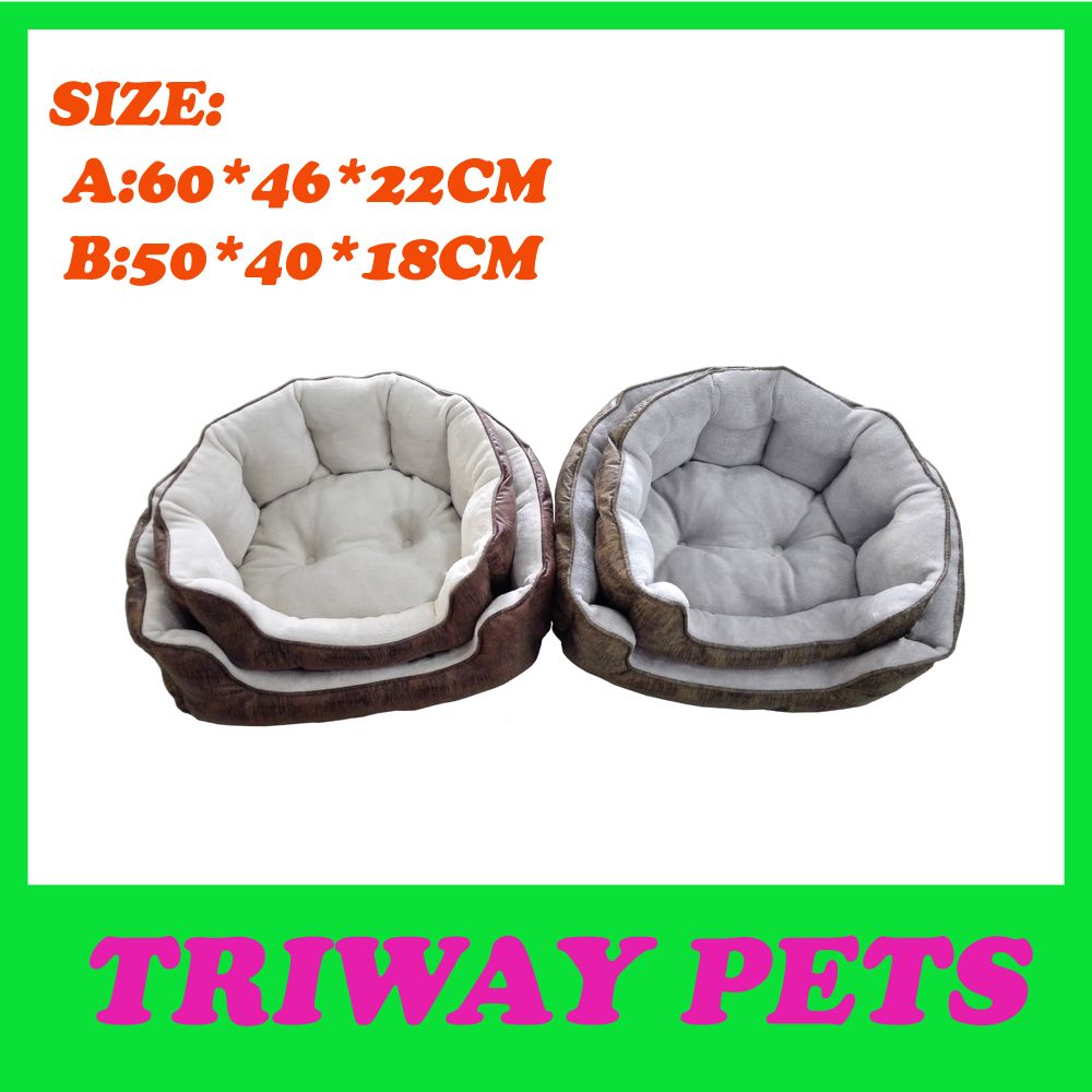 Comfort Flannel&Printed Fabric Snuggle Pet Bed (WY161016A/B)