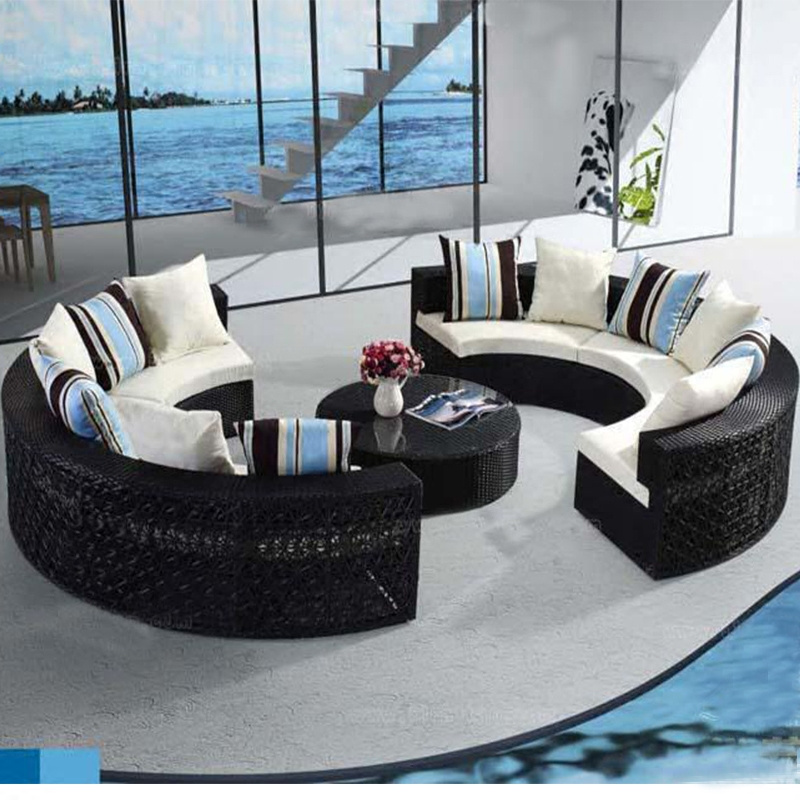 Circular Outdoor Sofa Garden Sofa Wicker Furniture Rattan Sofa Outdoor Furniture S212
