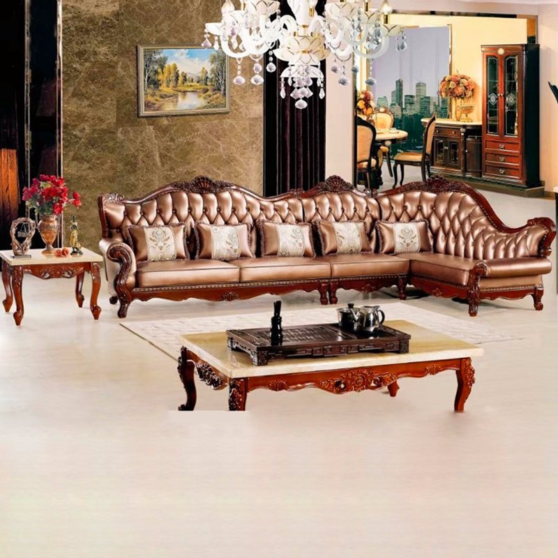 Classic Leather Corner Sofa for Home Furniture (808)