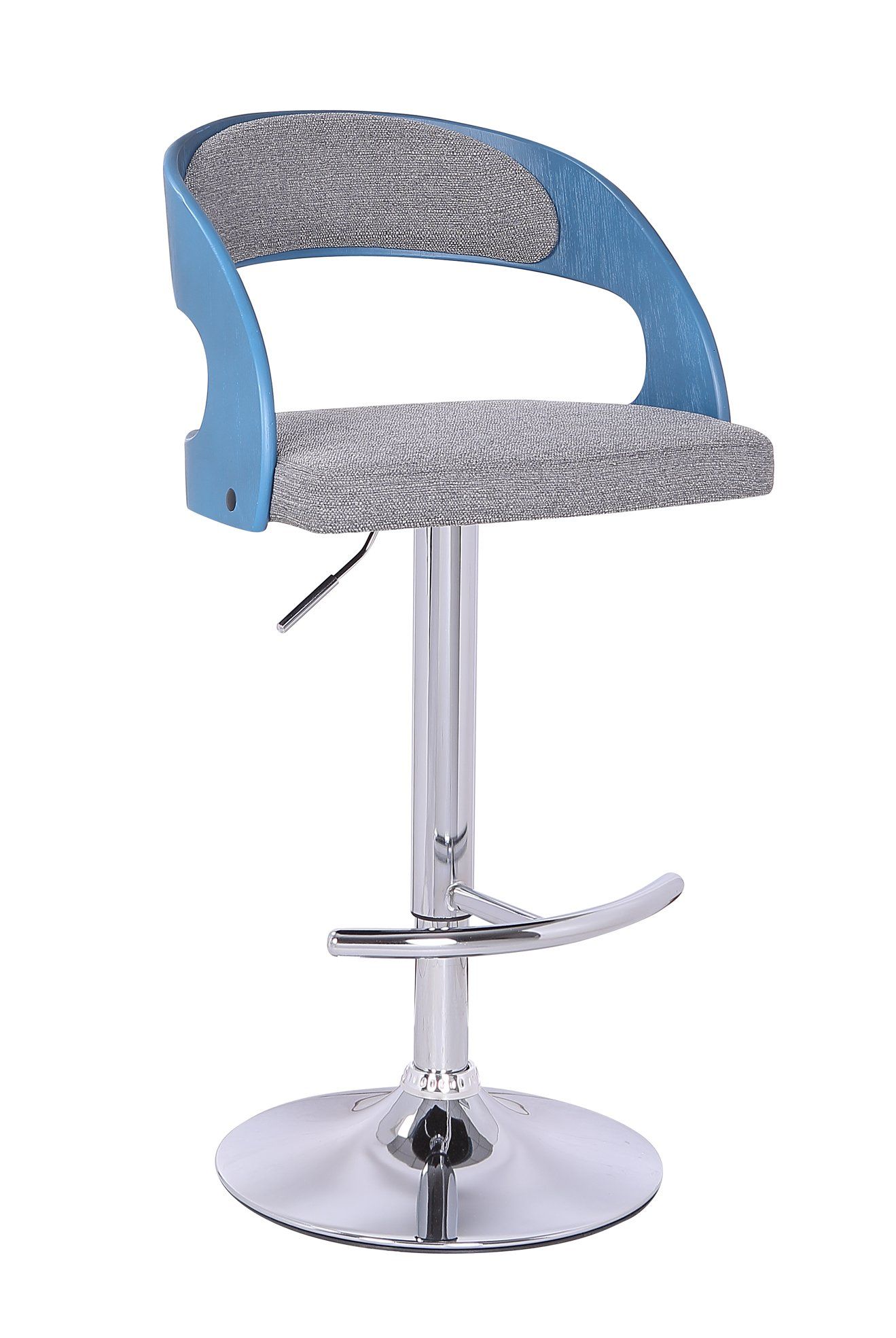 Modern Wooden Fabric Leisure Dining Hydraulic Bar Stools