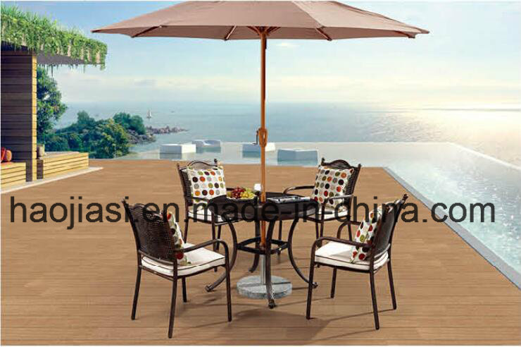 Outdoor /Rattan / Garden / Patio/ Hotel Furniture Cast Aluminum Chair & Table Set (HS 3299C& HS 6119DT)
