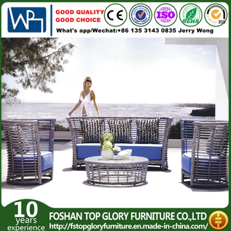 Outdoor Patio Wicker Rattan Sofa (TG-002)