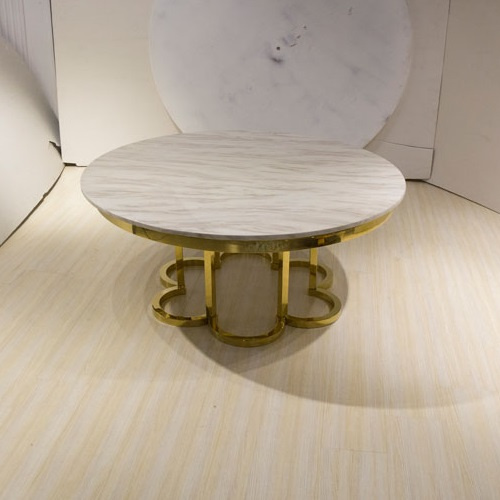Modern Flower Shape Wedding Event Wedding Golden Coffee Table