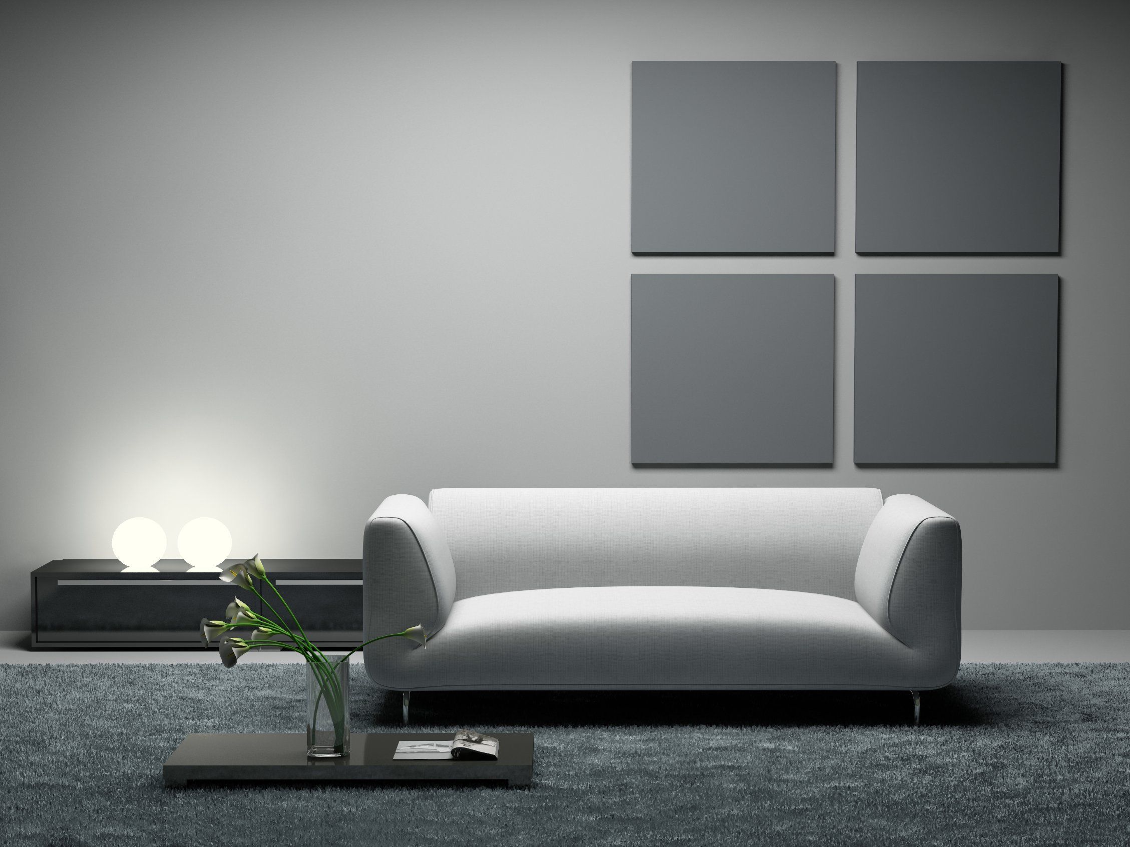 Simple Design 3+2 Real Leather Sofa