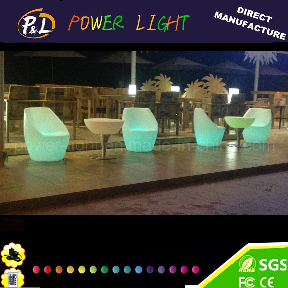 Outdoor Furniture Modern RGB Decorative Colorful LED Bar Sofa