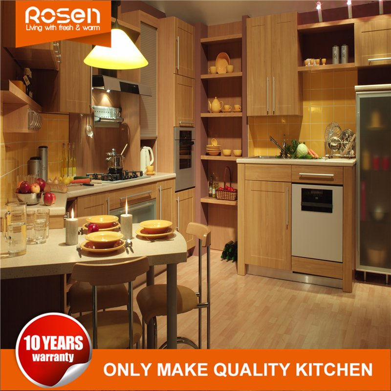China Hangzhou Melamine Surface Wooden Kitchen Cabinet