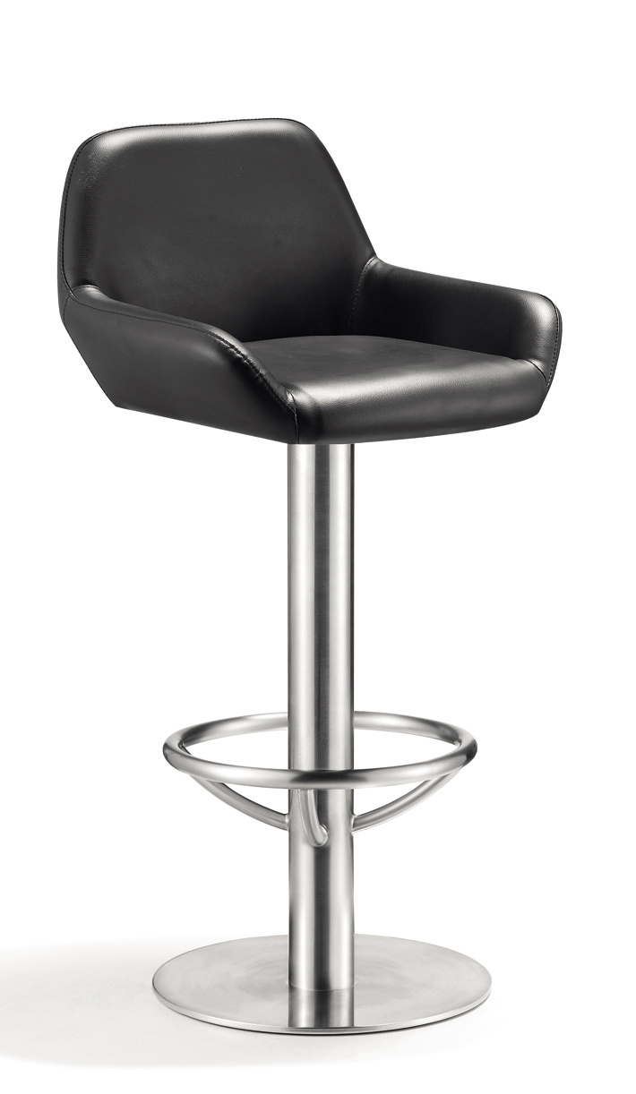 Foshan Armrest Stainless Steel High Back Bar Chair