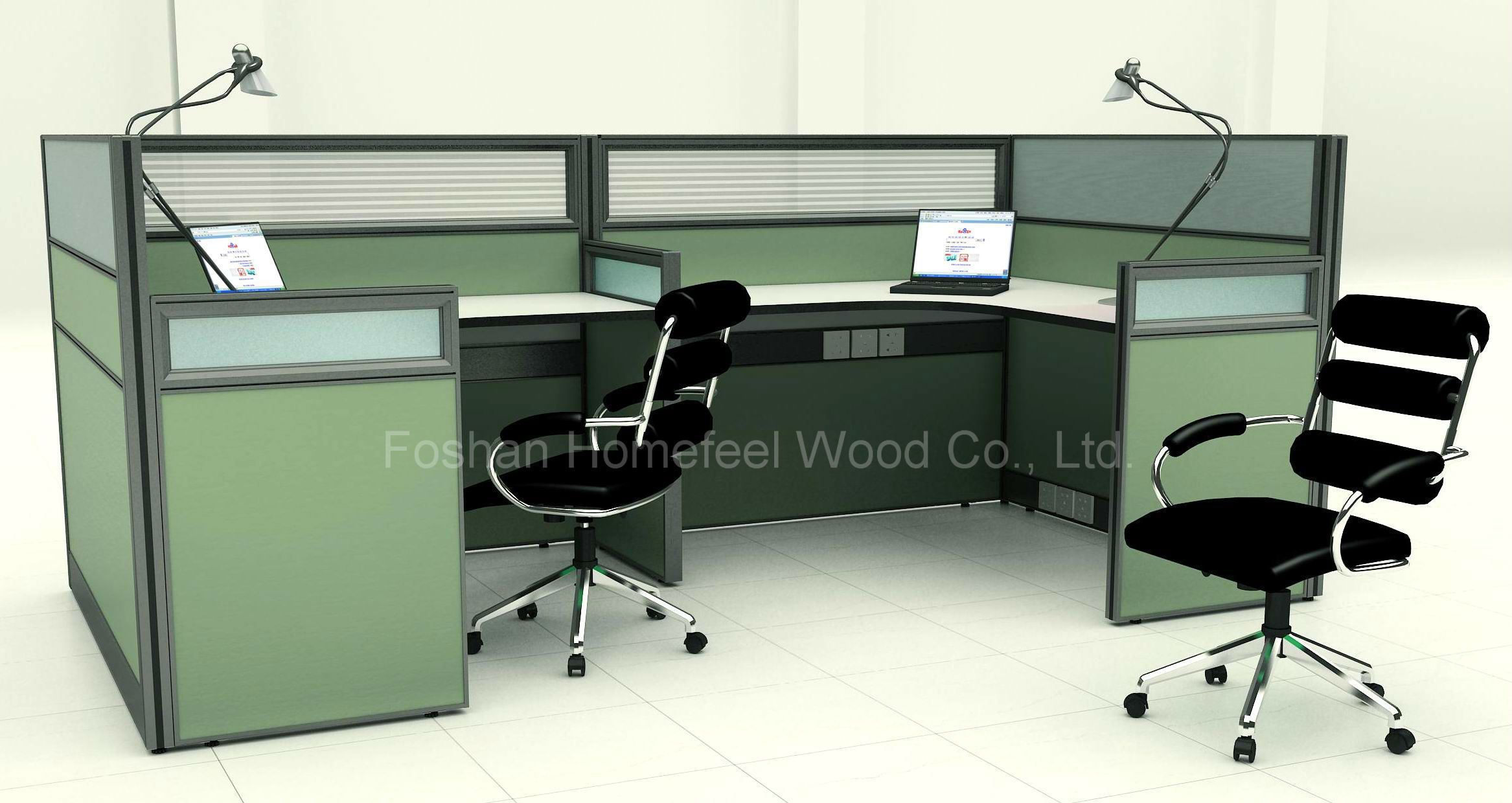 Factory Price Modern Workstation Aluminium Office Partition (HF-YZ053)