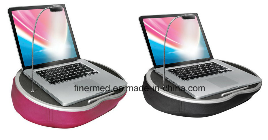 Soft Cushioned Computer Laptop Desk with LED Lamp