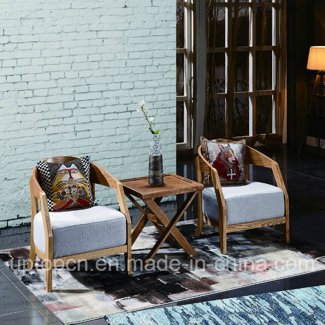 Wooden Hotel Furniture Set with Fabric Upholstery Chair and Square Table (SP-CT828)