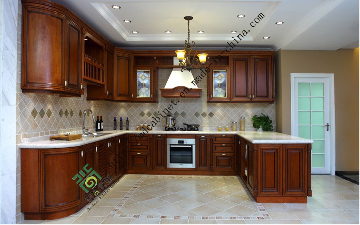 Luxurious Solid Wood Kitchen Cabinet (zs-311)