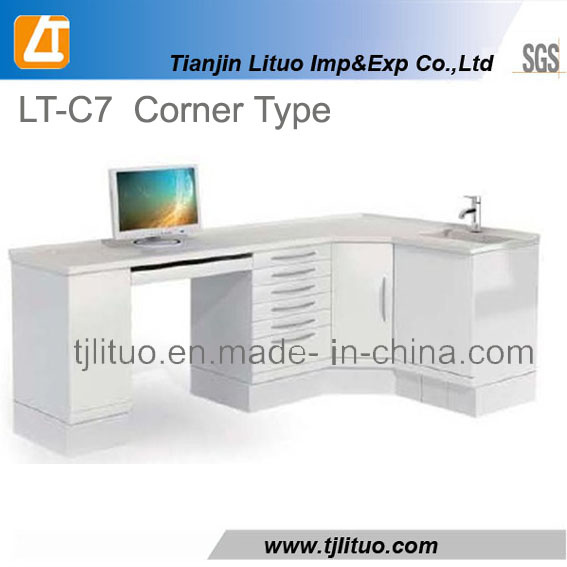 Good Quality Metal Steel Corner Type Dental Cabinet