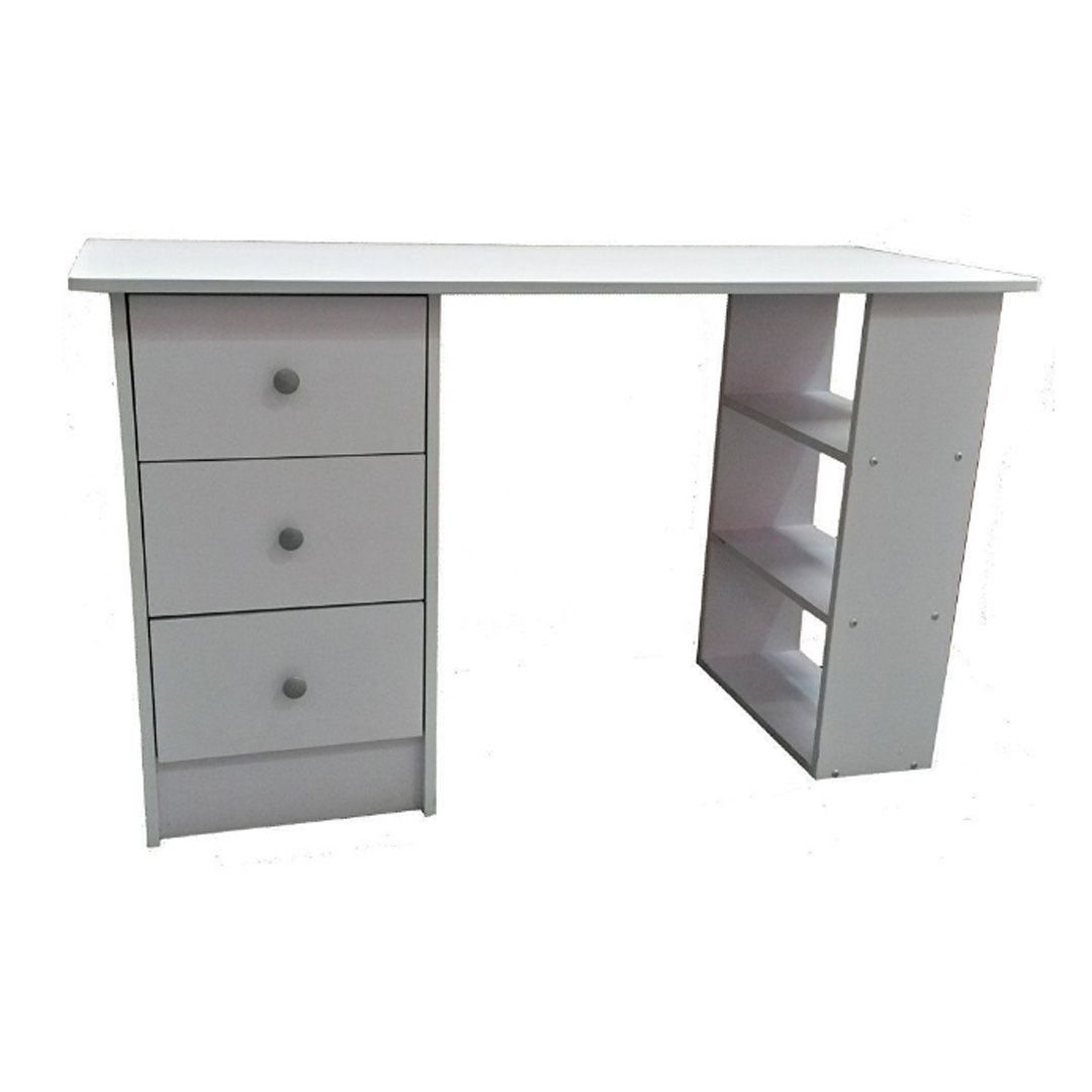 Wood Office Computer Desk Table with Bookshelf