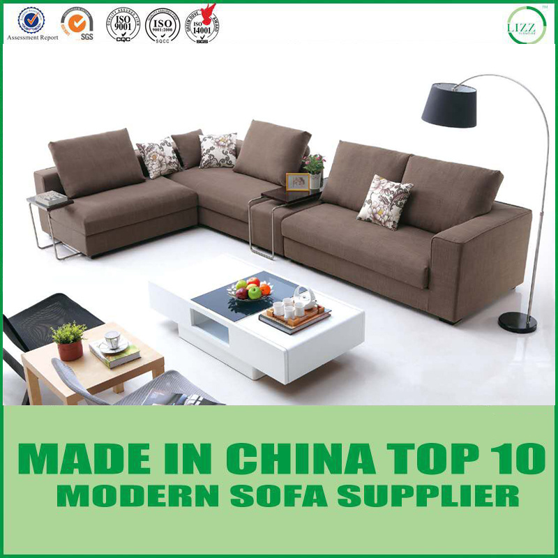 Nordic Classic Linen Fabric L Shape Sectional Sofa