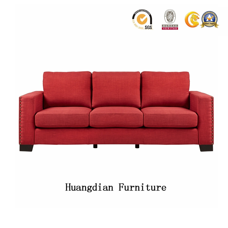 Contemporary Apartment Living Room Furniture Motel 3 Seat Sofa (HD1617)