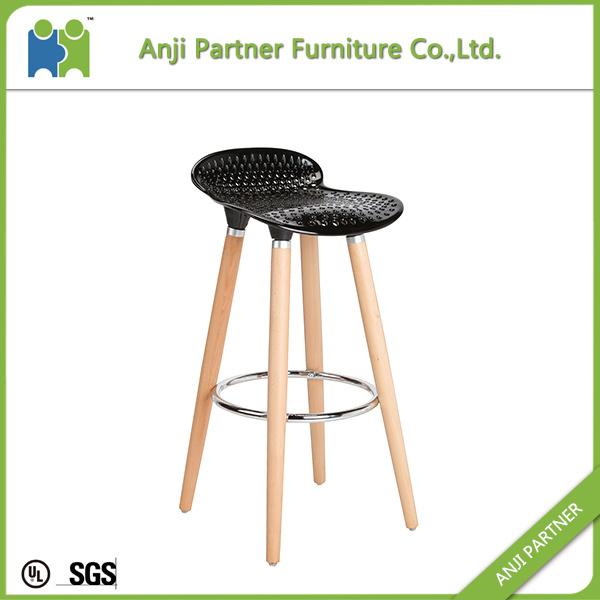 Italian Style Fashionable Beech Wood Legs Bar Stool (Barry)