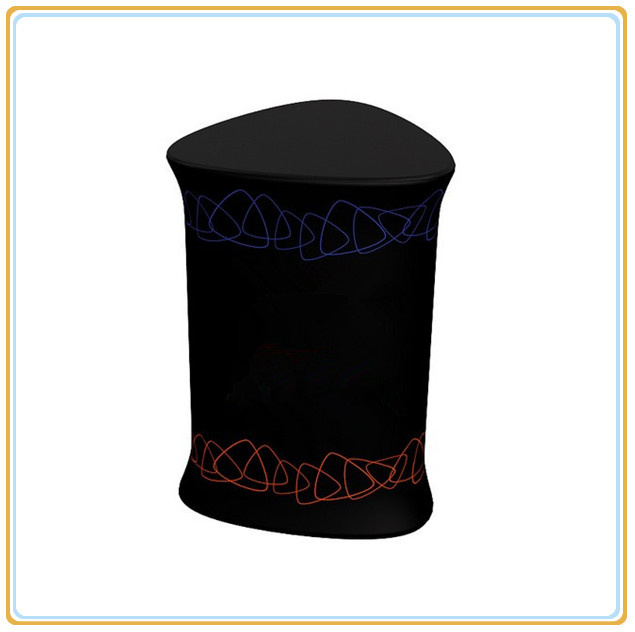 Portable Fabric Promotion Counter with Triangular Tabletop
