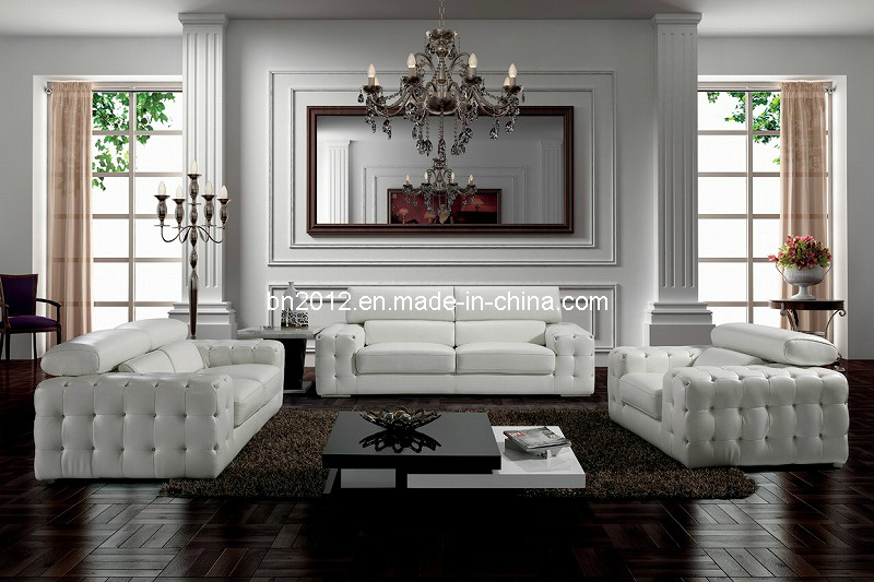 Living Room Genuine Leather Sofa (SBO-2726)